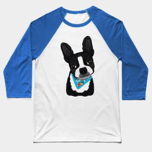 Tropical Boston Terrier boy Baseball T-Shirt